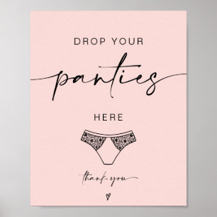 ADELLA Drop Your Panties Bachelorette Game Sign