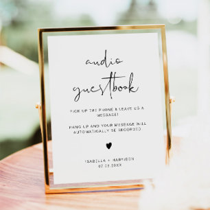 ADELLA Edgy Audio Guestbook Wedding Sign