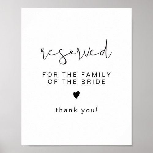 ADELLA Edgy Minimal Reserved for Family of Bride Poster