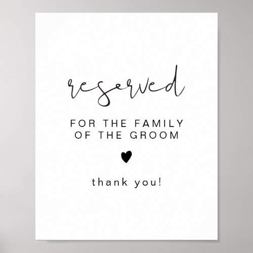 ADELLA Edgy Minimal Reserved for Family of Groom Poster