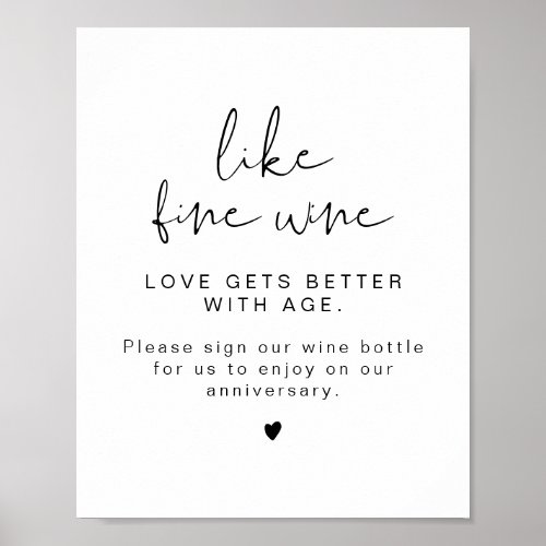 ADELLA Edgy Minimal Wine Wedding Guestbook Sign