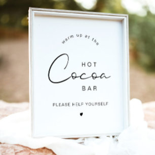 ADELLA Edgy Minimalist Winter Hot Cocoa Bar Poster