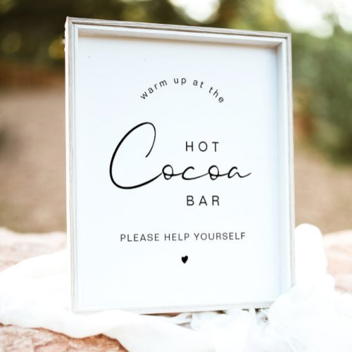 ADELLA Edgy Minimalist Winter Hot Cocoa Bar Poster