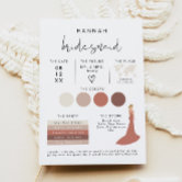 Bridal Party Info Card Will You Be My Bridesmaid