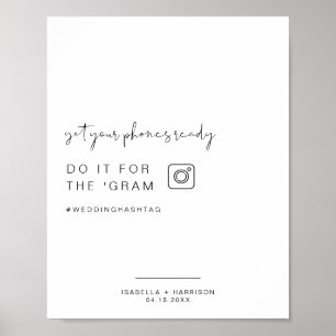 ADELLA Edgy Modern Instagram Hashtag Wedding Sign