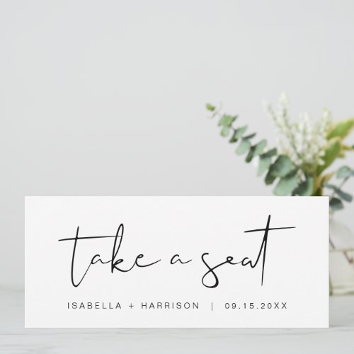 ADELLA Edgy Modern Minimal Take a Seat Header Card