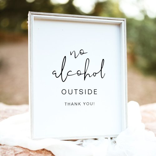 ADELLA Edgy Modern Minimalist No Alcohol Outside   Poster