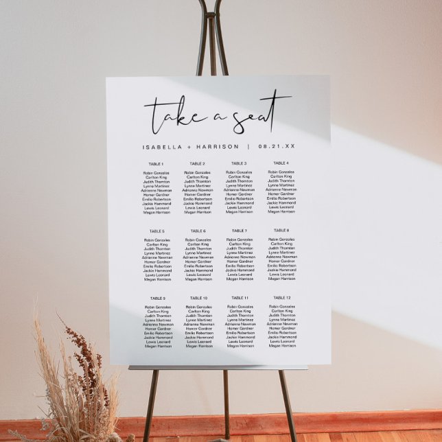 ADELLA Edgy Modern Minimalist Seating Chart Foam Board (Creator Uploaded)