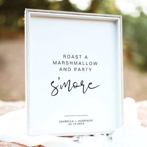 ADELLA Edgy Modern Minimalist Smores Bar Sign