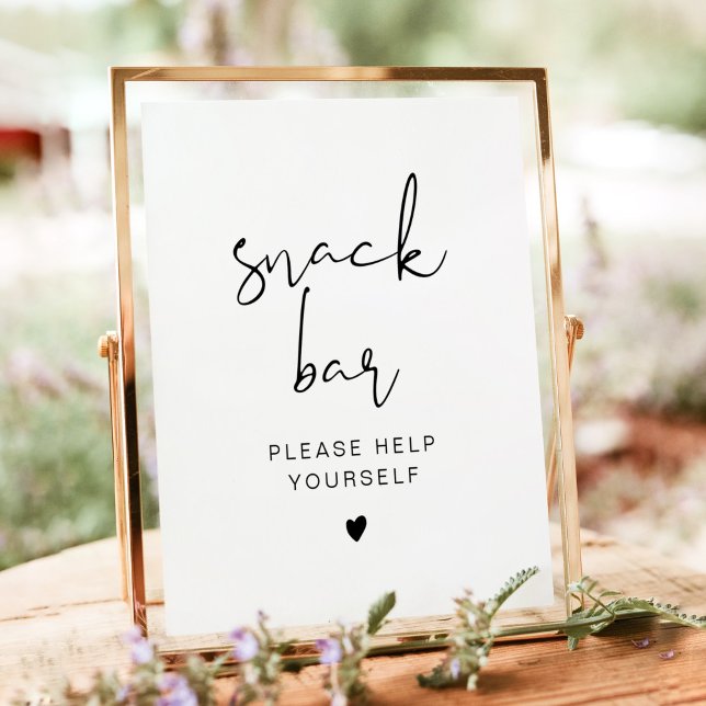 ADELLA Edgy Modern Minimalist Snack Bar Poster (Creator Uploaded)