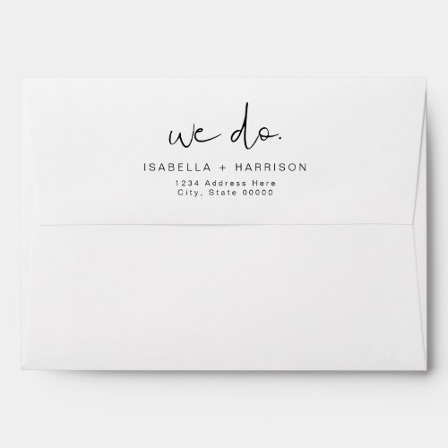 ADELLA Edgy Modern Minimalist We Do Wedding Envelope