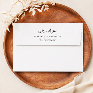 ADELLA Edgy Modern Minimalist We Do Wedding Envelope