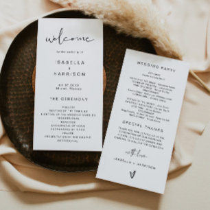 ADELLA Edgy Modern Minimalist Wedding Program