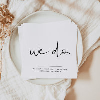 ADELLA Edgy Modern Minimalist Wedding We Do Napkins