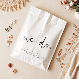 ADELLA Edgy Simple Modern Minimalist We Do Wedding Favor Bag
