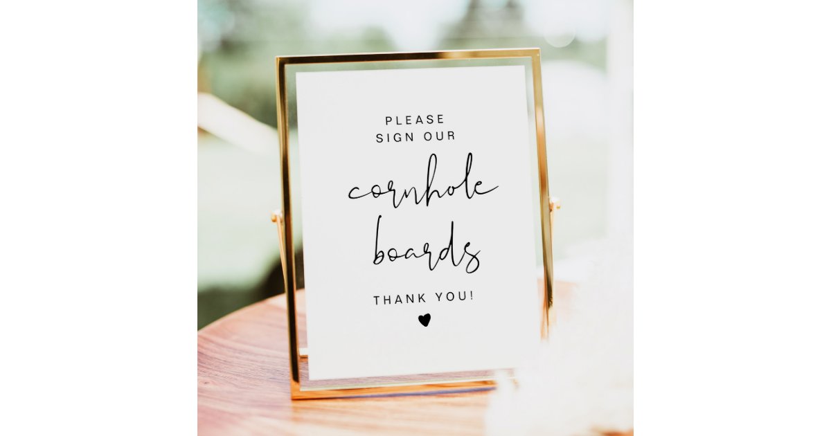 ADELLA Minimal Cornhole Guestbook Wedding Sign