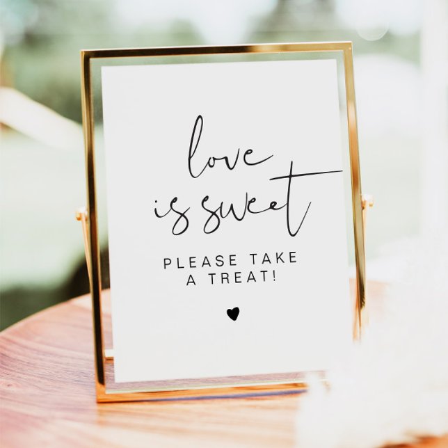 ADELLA Minimal Love is Sweet Treat Favor Table Poster (Creator Uploaded)