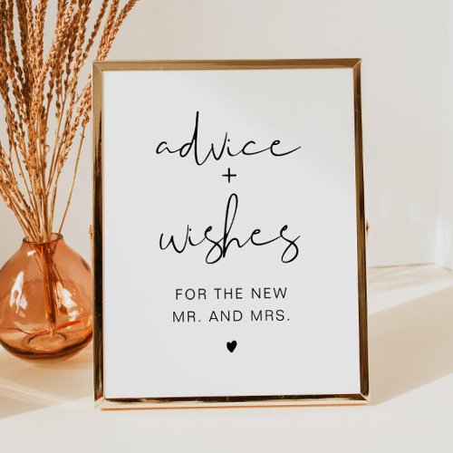 ADELLA Minimalist Advice  Wishes Sign