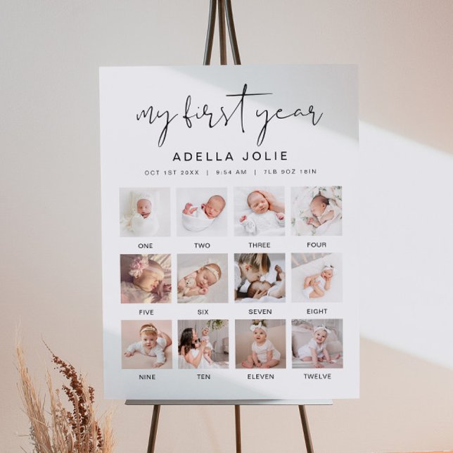 ADELLA Minimalist Boho First Year Photo Milestone Foam Board (Creator Uploaded)
