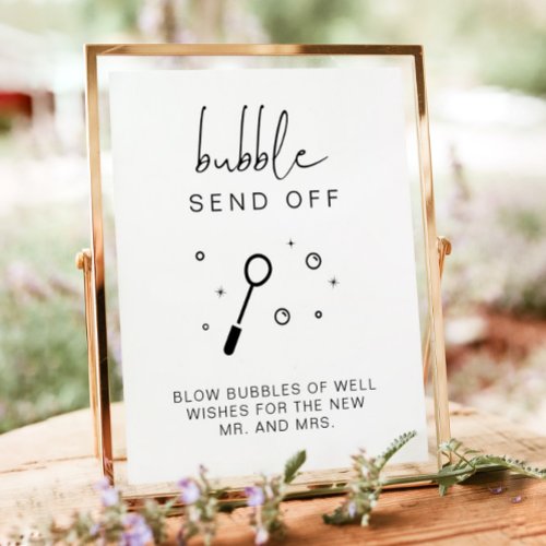 ADELLA Minimalist Bubble Send Off Wedding Sign