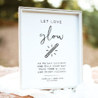 ADELLA Minimalist Let Love Glow Wedding Sign