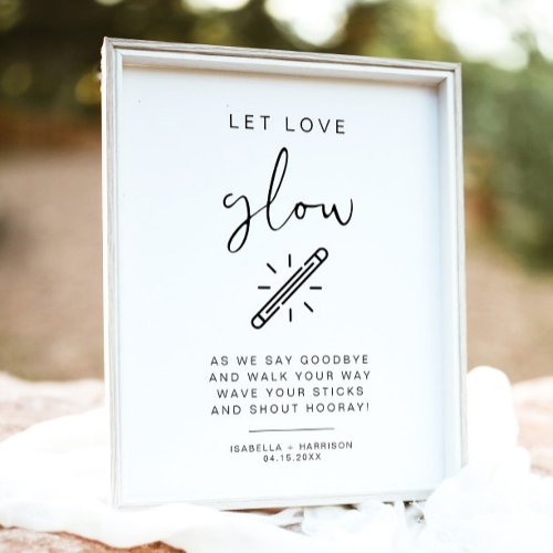 ADELLA Minimalist Let Love Glow Wedding Sign