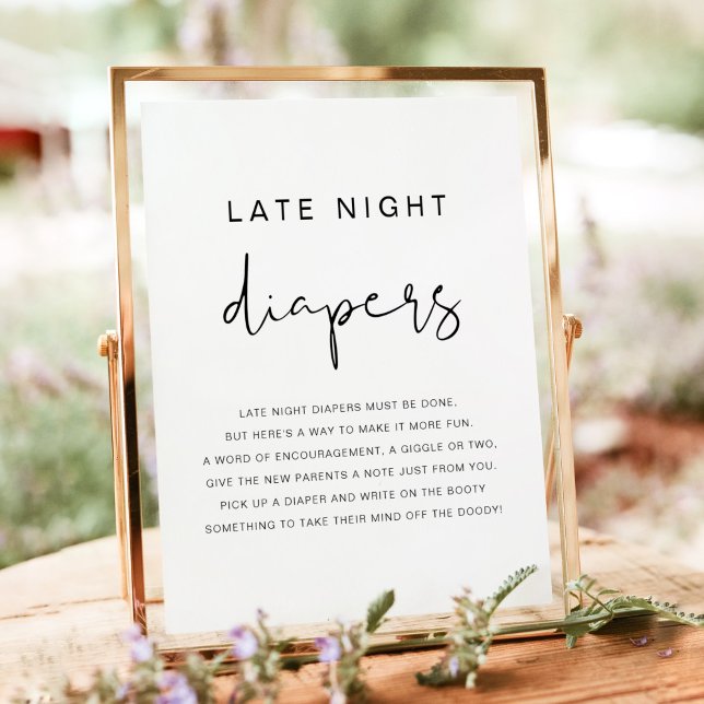 ADELLA Minimalist Modern Late Night Diapers Game P Poster (Creator Uploaded)