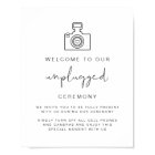 ADELLA Minimalist Unplugged Ceremony Wedding Sign