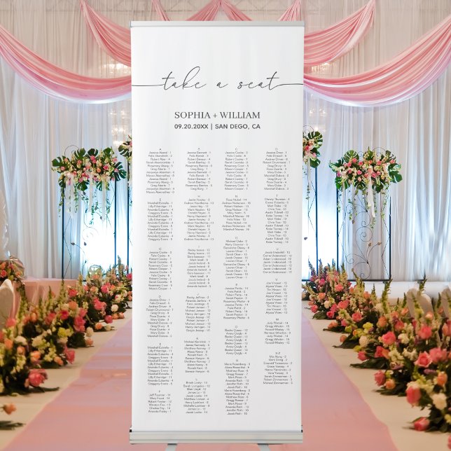 ADELLA Minimalist Wedding Seating Chart Retractable Banner (Creator Uploaded)