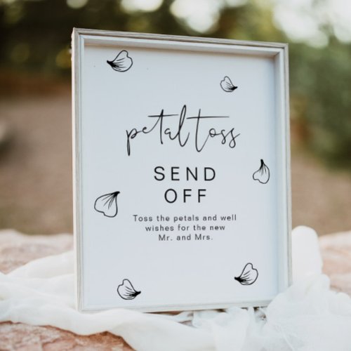 ADELLA Modern Boho Wedding Petal Toss Send Off Poster