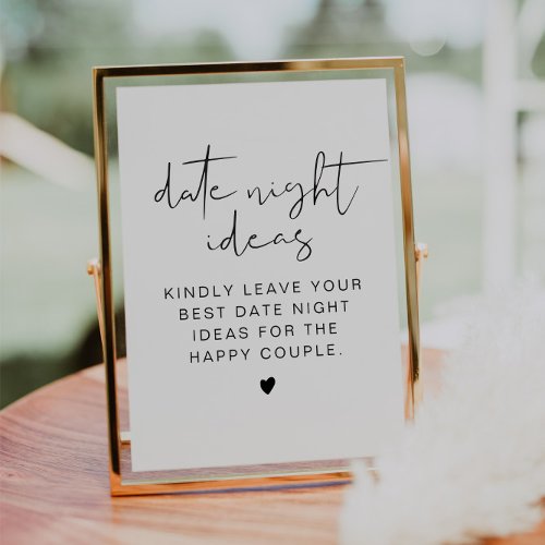 ADELLA Modern Date Night Ideas Date Jar Sign Card