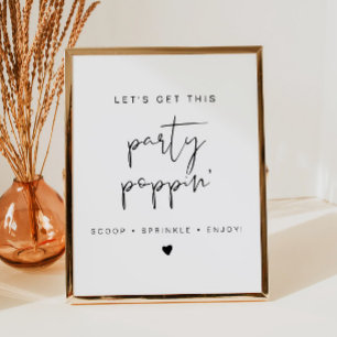 ADELLA Modern Edgy Popcorn Bar Wedding Sign