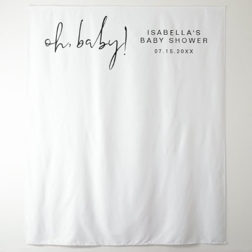 ADELLA Modern Minimal Baby Shower Photo Tapestry