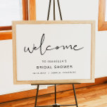 ADELLA Modern Minimal Bridal Shower Welcome Sign<br><div class="desc">This bridal shower welcome sign features an edgy handwritten font and modern minimalist design. Edit all the colors and *most* wording to meet your needs. This welcome sign makes the perfect addition to your modern,  contemporary,  industrial,  or bohemian wedding celebration.</div>