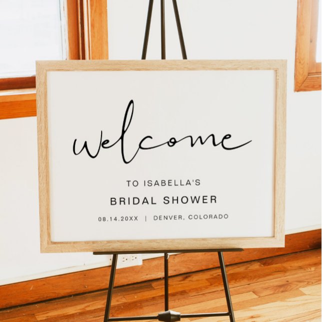 ADELLA Modern Minimal Bridal Shower Welcome Sign (Creator Uploaded)