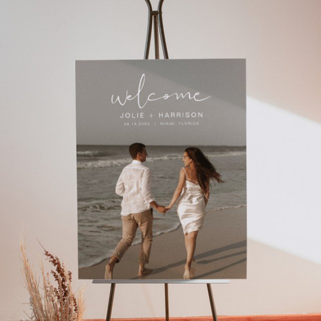 ADELLA Modern Minimal Simple Photo Wedding Welcome Foam Board (Creator Uploaded)