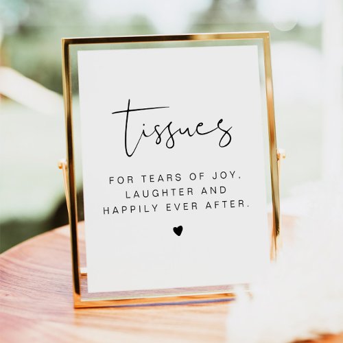 ADELLA Modern Minimal Tissues Wedding Sign