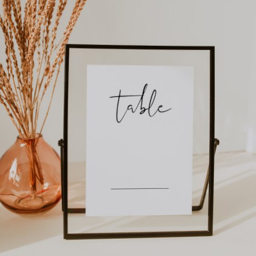 ADELLA Modern Minimal Wedding Blank Table Number