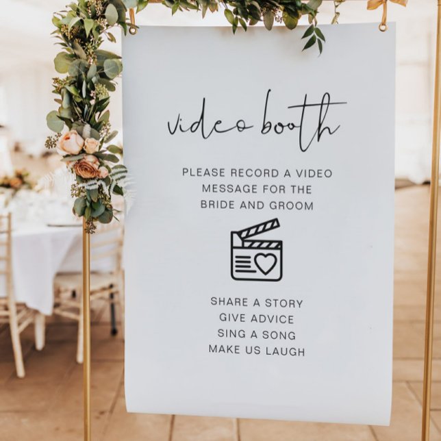 ADELLA Modern Minimal Wedding Video Booth Sign Inv (Creator Uploaded)