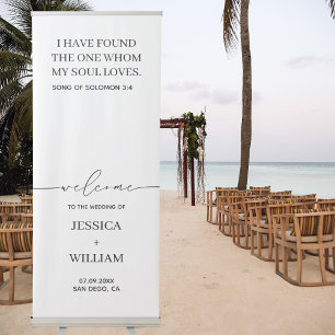 ADELLA Modern Minimal Wedding Welcome Retractable Banner