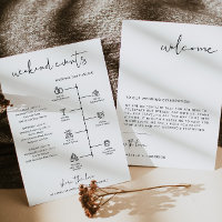 ADELLA Modern Minimal Welcome Letter Timeline Card
