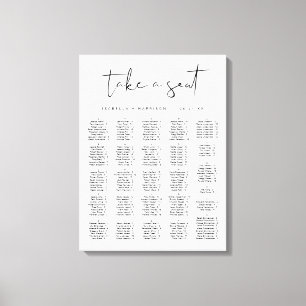 ADELLA Modern Minimalist Alphabetical Seating Canvas Print