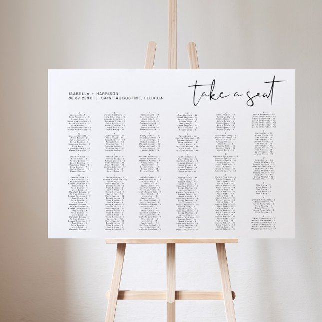 ADELLA Modern Minimalist Alphabetical Seating Sign (Creator Uploaded)