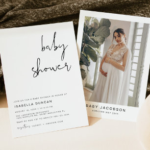 ADELLA Modern Minimalist Baby Shower Invitation