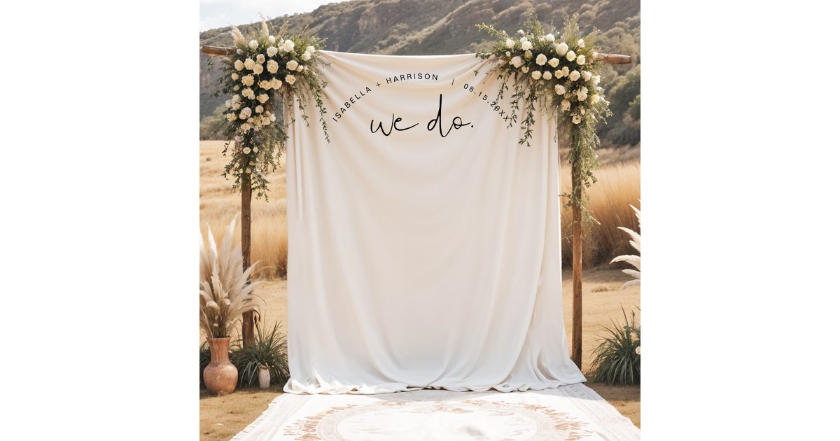ADELLA Modern Minimalist Backdrop Tapestry | Zazzle