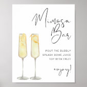 ADELLA Modern Minimalist Bridal Mimosa Bar Sign (Front)