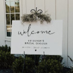 ADELLA Modern Minimalist Bridal Shower Welcome  Foam Board<br><div class="desc">This bridal shower welcome sign features an edgy handwritten font and modern minimalist design. Edit all the colors and *most* wording to meet your needs. This welcome sign makes the perfect addition to your modern, contemporary, industrial, or bohemian celebration. This sign features a a simple and white color combination but...</div>