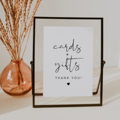 ADELLA Modern Minimalist Cards and Gifts Sign