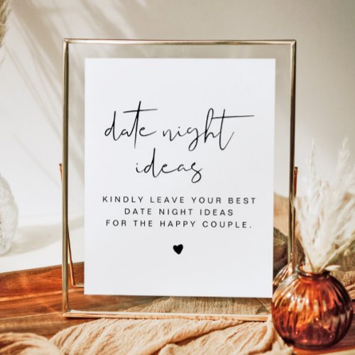 ADELLA Modern Minimalist Date Night Card Template Poster