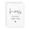 ADELLA Modern Minimalist Favor Sign Simple